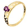 Amethyst Gold Ring - Leopard