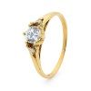 Cubic Zirconia CZ Gold Ring - Coronet