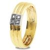 Diamond Gold Ring - Men's Square