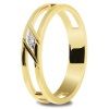 Diamond Gold Ring - Men's Double Band