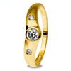 Cubic Zirconia CZ Gold Ring - Modern