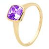 Amethyst Gold Ring - Solitaire