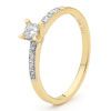 Diamond Gold Ring - Engagement Pave