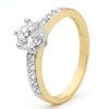 Cubic Zirconia CZ Gold Ring - Engagement 1ct