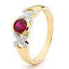 Ruby and Diamond Gold Ring - XOX