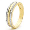 Diamond Gold Ring - Banded