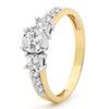 Cubic Zirconia CZ Gold Ring - Engagement Princess