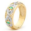 Emerald and Diamond Gold Ring - Art Deco