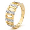 Diamond Gold Ring - Rib