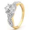 Cubic Zirconia CZ Gold Ring - Engagement CZ Infinity