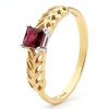 Ruby Gold Ring - Wheat Sheaf