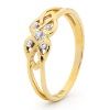 Diamond Gold Ring - Hearts Knot