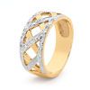 Diamond Gold Ring - Basket Weave