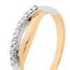 Diamond Gold Ring - 2 Tone