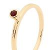 Garnet Gold Ring - Stackable Bezel Set