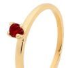 Ruby Gold Ring - Stackable Claw Set