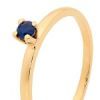 Sapphire Gold Ring - Stackable Claw Set