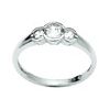 Cubic Zirconia CZ Silver Ring - Trilogy