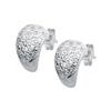 Cubic Zirconia CZ Silver Earrings - Pave Huggie