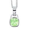 Green Cubic Zirconia CZ Silver Pendant