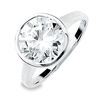 Cubic Zirconia CZ Silver Ring - Round