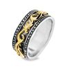 Silver and Gold Ring - Spinner Size L