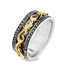 Silver and Gold Ring - Spinner Size P