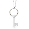 2 Tone Silver and Gold Pendant - Key