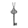 Cubic Zirconia CZ Silver Pendant and Chain - Key