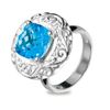 Blue Topaz Silver Ring