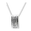 Cubic Zirconia CZ Silver Pendant and Chain