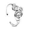 Silver Toe Ring - Swirl