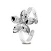 Silver Toe Ring - Frangipani Flower