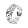 Silver Toe Ring - Swirl