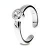 Cubic Zirconia CZ Silver Toe Ring