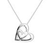 Silver Pendant - Heart within a Heart