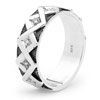 Silver Ring - Men's Zigzag Size S