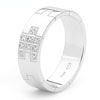 Cubic Zirconia CZ Silver Men's Ring - Size W Square Cut