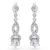 Cubic Zirconia CZ Silver Earrings - Infinity