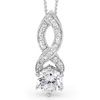 Cubic Zirconia CZ Silver Pendant - Infinity