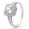 Cubic Zirconia CZ Silver Ring - Halo