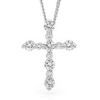 Cubic Zirconia CZ Silver Pendant - Cross