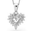 Cubic Zirconia CZ Silver Pendant - Heart