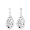 Cubic zirconia CZ Silver Earrings - Teardrop