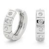 Cubic Zirconia CZ Silver Earrings - Huggie