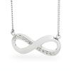 Cubic Zirconia CZ Silver Necklace - Infinity