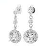 Cubic Zirconia CZ Silver Earrings - Round Halo