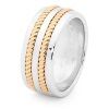 2 Tone Silver and Gold Ring - Men's Inlay