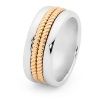 2 Tone Silver and Gold Ring - Men's Braid