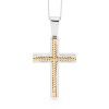 2 Tone Silver and Gold Pendant - Cross